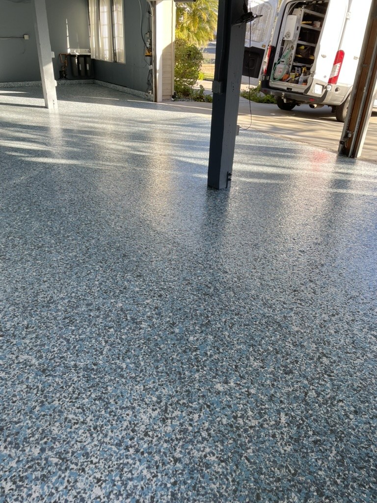 Finished garage viewed from opposite end