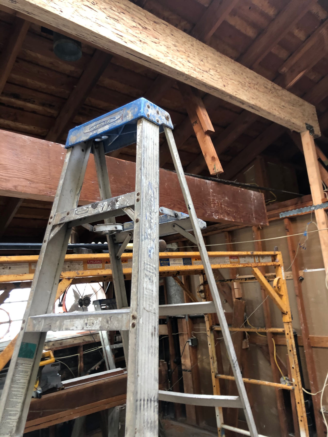 Engineered beam installed