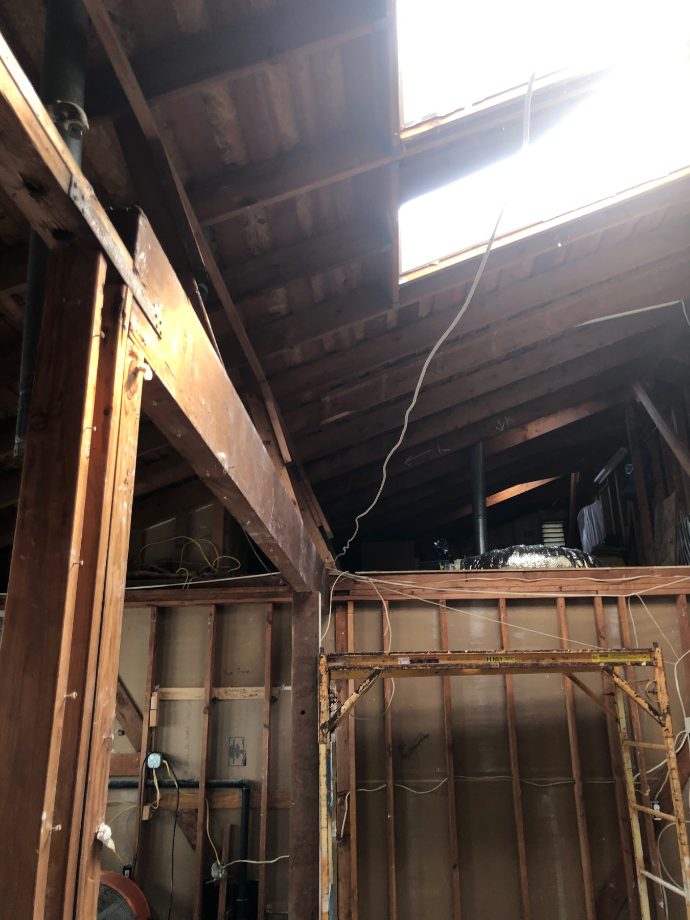 Engineered beam being lifted