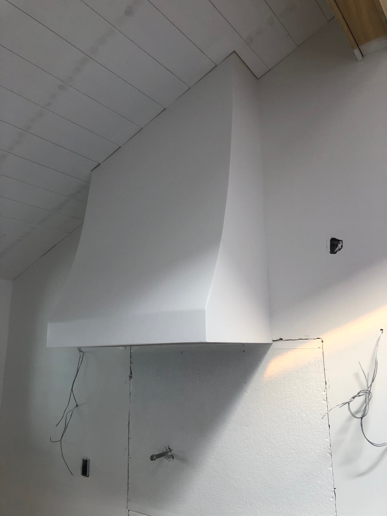 Custom plaster range hood