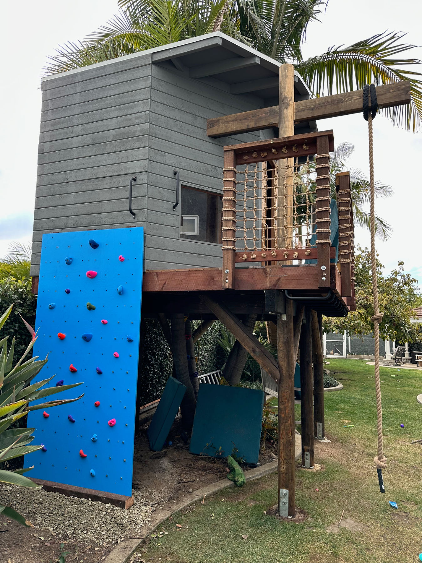 Climbing wall installed