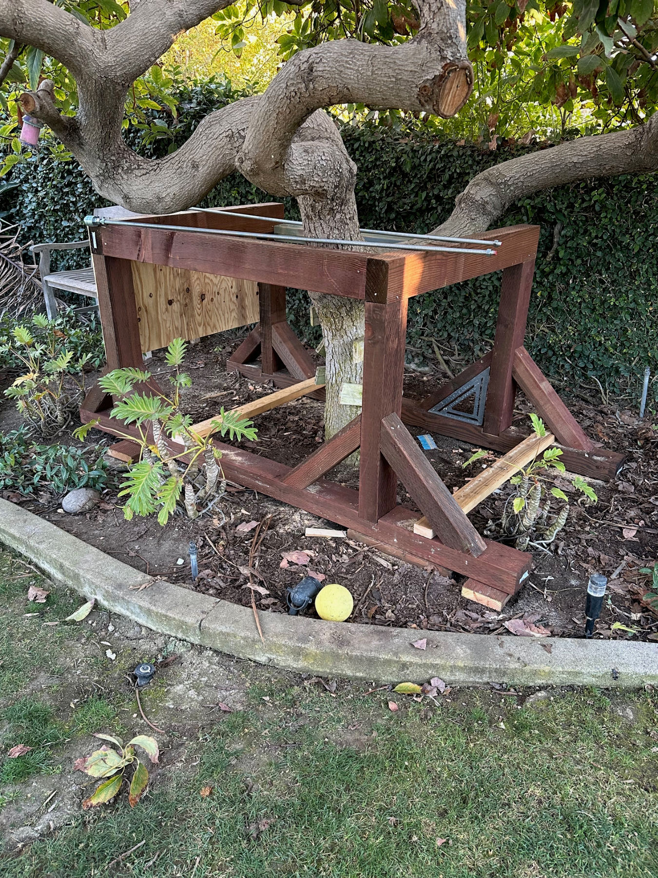 Secondary platform around tree