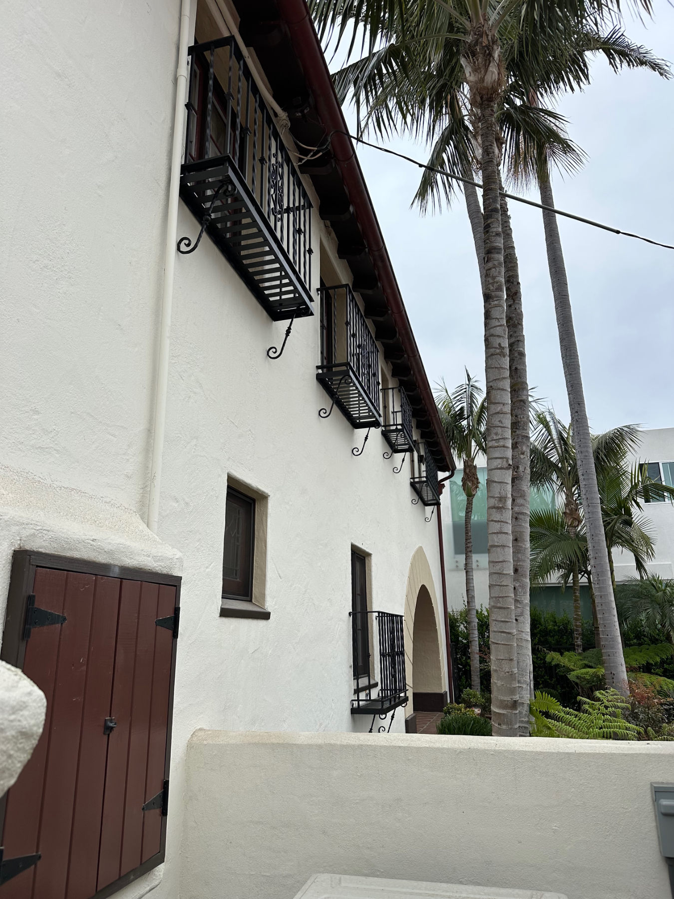 Installed balconies from the side