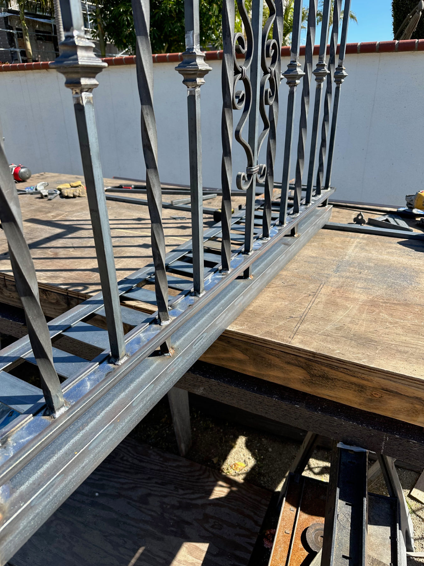 Twisted picket and weld detail